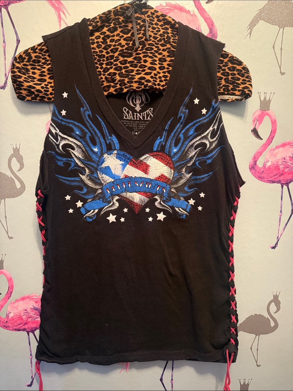 Rebel Saints Americana Tank with Red Side Lacing - Size L
